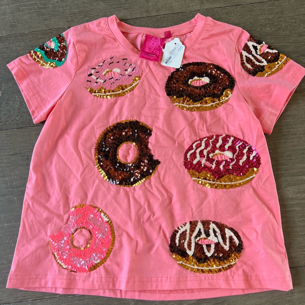 KIDS Queen of Sparkles donut tee size M/10Y